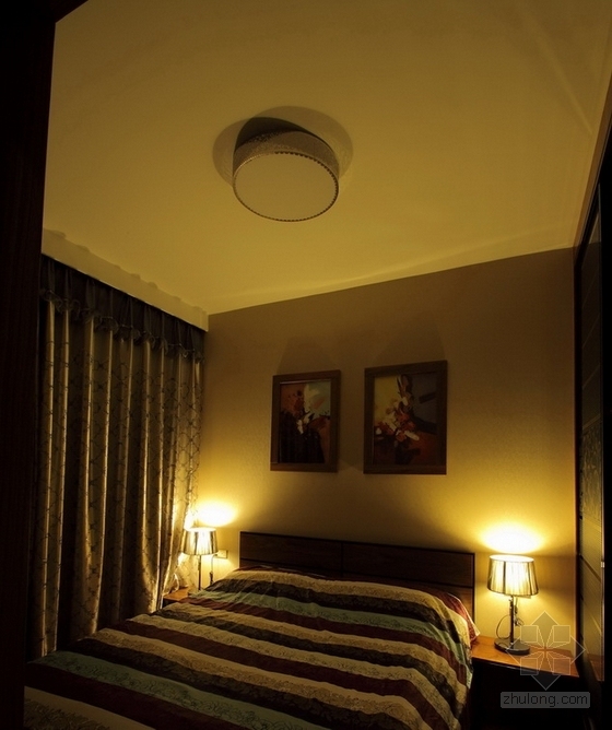 [武汉]后现代低调奢华一居室CAD装修施工图（含高清实景图）卧室实景图