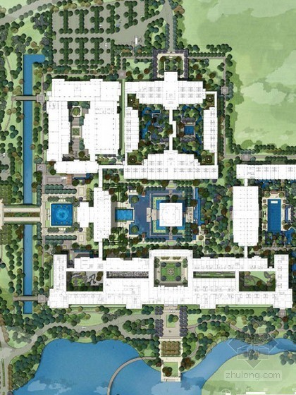 酒店景观设计方案CAD资料下载-[海口]宫殿式酒店景观设计方案