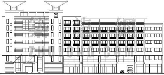 休闲食品门店设计方案资料下载-某商务休闲楼建筑设计方案