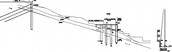 山区边坡地质灾害治理锚索及挖孔抗滑桩挡土板设计图-边坡立面展开图 