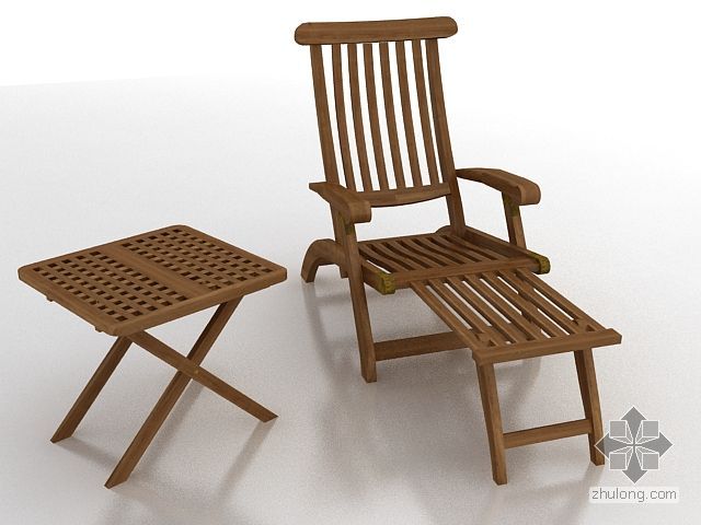 可弯折的木质书套资料下载-木质躺椅