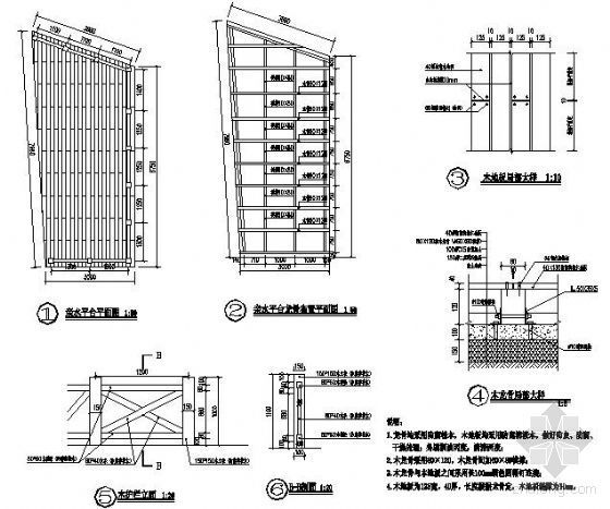 露天平台铺装施工图资料下载-亲水平台铺装详图