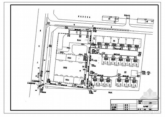 综合小区平面资料下载-邯郸市某小区室外综合管网平面图