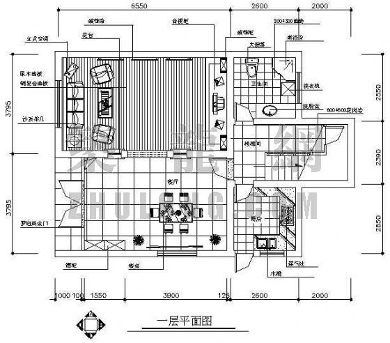 复式楼客厅楼梯设计图资料下载-复式住宅设计图