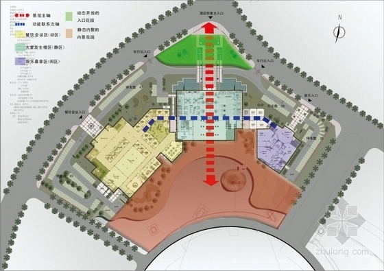 [南京]四星级“八字形”体育宾馆建筑设计方案文本-四星级“八字形”体育宾馆建筑分析图