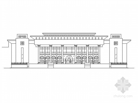 大学礼堂设计施工图资料下载-某大学三层礼堂建筑施工图