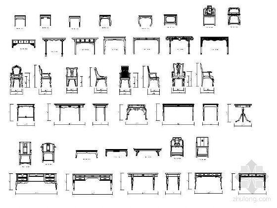 中式家具图块集-2