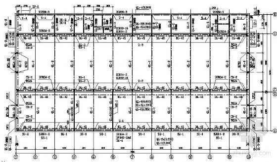 单坡轻钢厂房施工图资料下载-某混凝土柱轻钢屋面厂房结构图纸