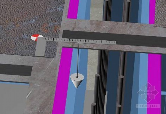 [深圳]核心筒超高层金融中心工程土建测量专项方案-检查模板上口垂直度和轴线偏差 
