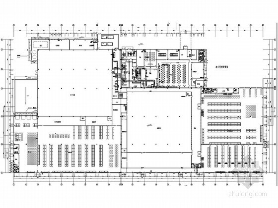 [江苏]工厂新建工程空调通风防排烟系统设计施工图（工艺性空调）-排气平面图 