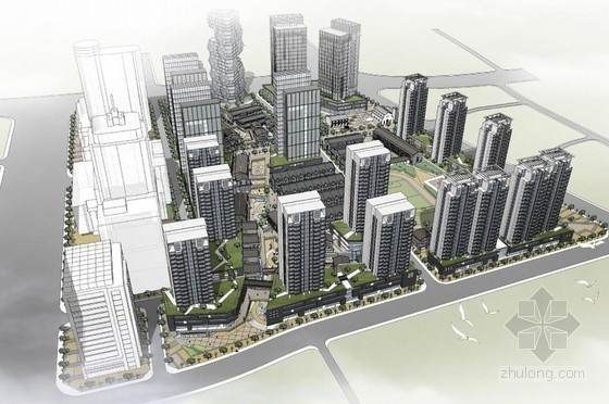 扇形地块建筑方案资料下载-[浙江]地块城市建筑规划设计方案文本