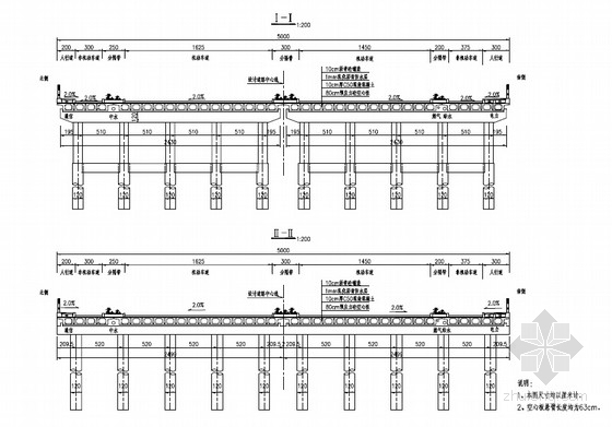 [PDF]三跨16米预应力砼空心板桥全桥施工图（61页）-桥型布置图 