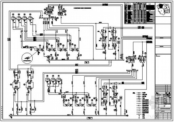 供暖热源机房资料下载-某商场空调冷热源机房设备系统参考图
