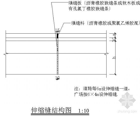 框架结构伸缩缝设置资料下载-伸缩缝结构图