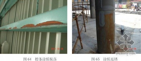 建筑工程质量通病防治手册180余页（主体 钢结构 装饰装修等）-除锈质量达不到要求