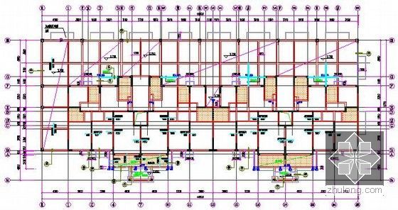 [安徽]大型住宅小区(地下室)项目建筑安装工程预算书(含商业施工图纸)-结构平面图
