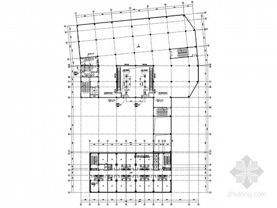 [江西]高层商业公寓楼机械通风及防排烟系统施工图-平面图 