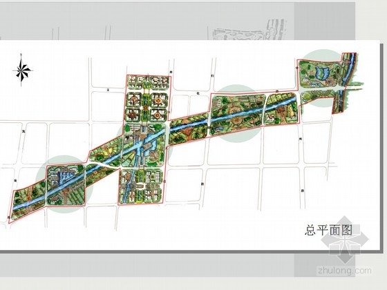 滨水景观设计风格资料下载-[商丘]城市滨水景观设计方案