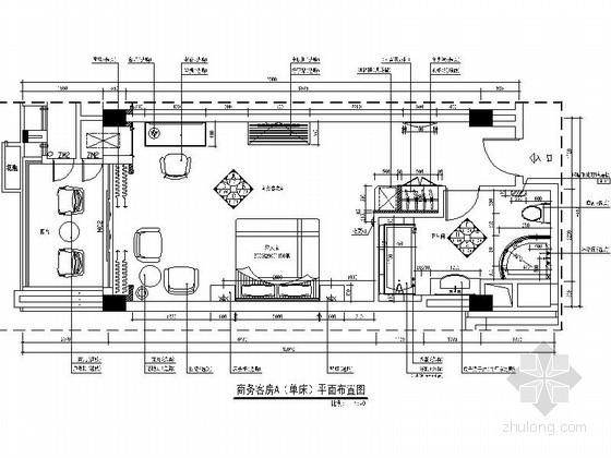 豪华商务套房平面资料下载-酒店豪华A型商务套房室内装修图