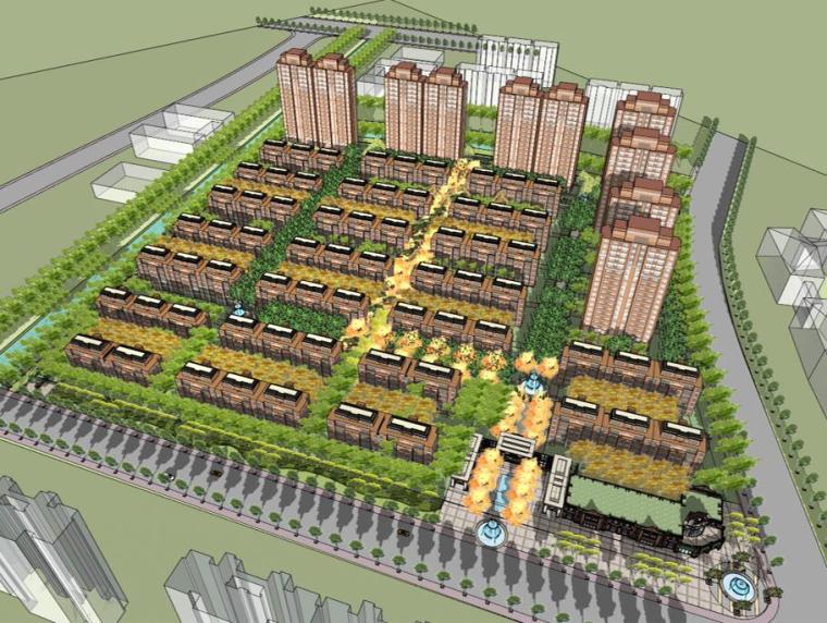 [上海]绿地嘉定菊园项目规划及建筑方案文本（PPT+132页）-01 鸟瞰图