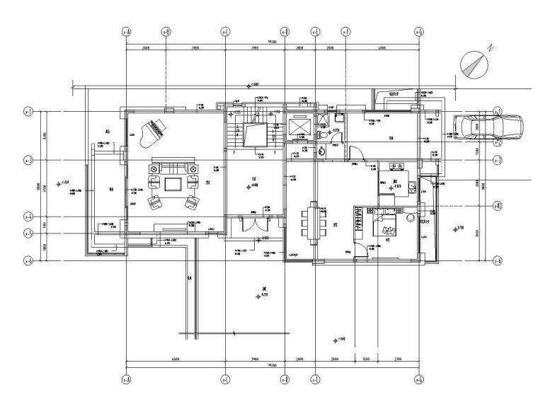 广州天花吊顶资料下载-矩阵纵横-广州星河别墅住宅设计施工图（附效果图）