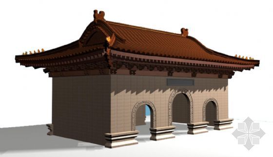 古建筑悬山顶屋顶结构资料下载-古建筑寺庙