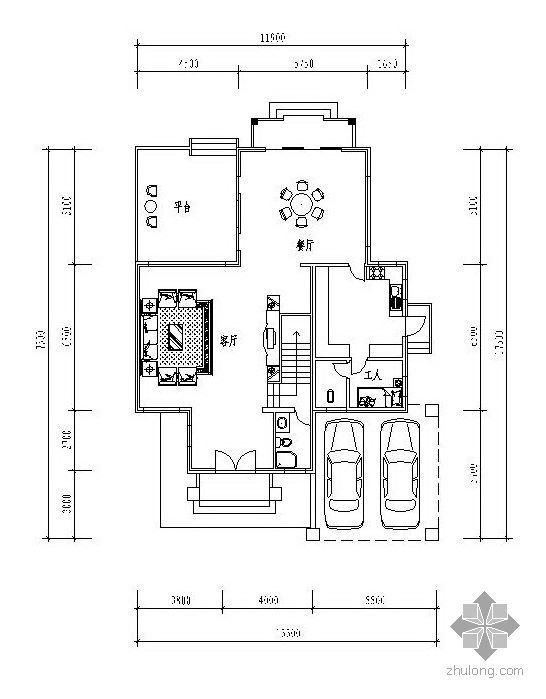105平米户型图资料下载-三层独栋别墅户型图(171/129/105)