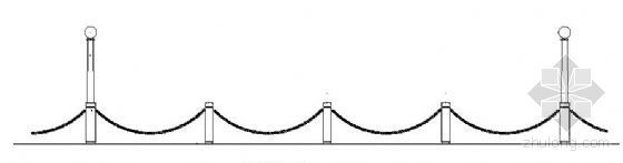 灯柱CAD详图资料下载-沿河灯柱围栏施工详图