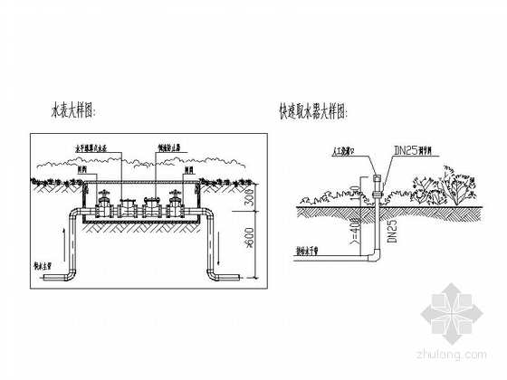 [江西]市民广场景观工程施工图-给排水施工说明详图