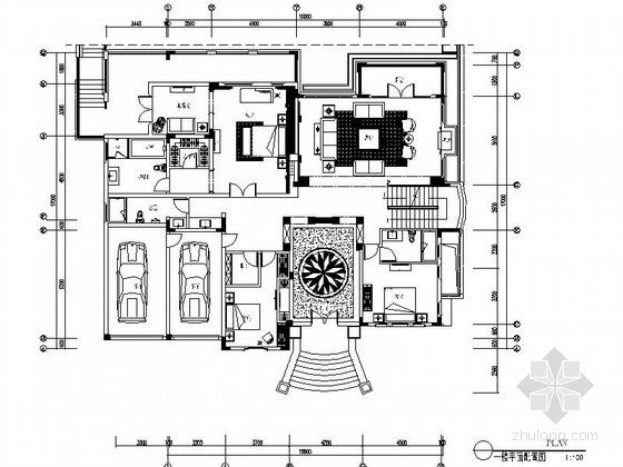 2层建筑施工cad资料下载-[南京]奢华欧式风格2层别墅CAD室内施工图