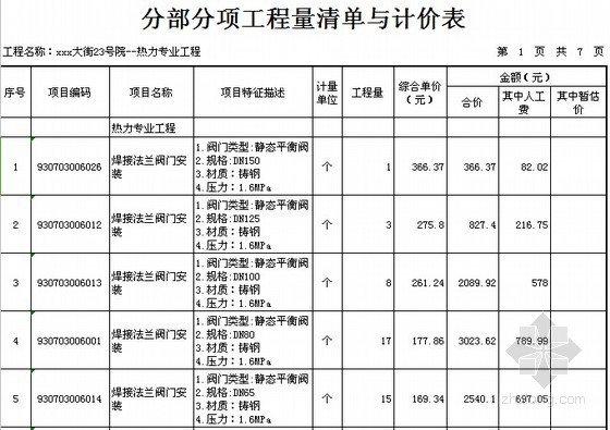 北京建筑改造案例ppt资料下载-[北京]既有节能居住建筑供热计量改造工程预算书