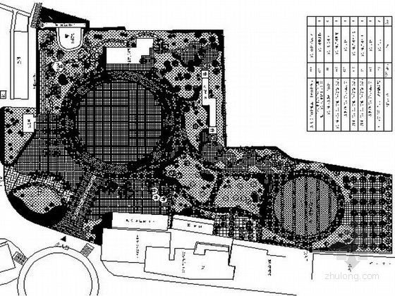 校园景观绿化设计dwg资料下载-[四川]商区附近小公园景观绿化设计施工图