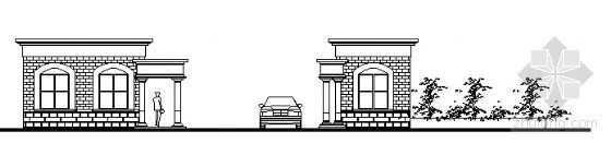 小区门卫亭施工图资料下载-某小区门卫建筑方案图