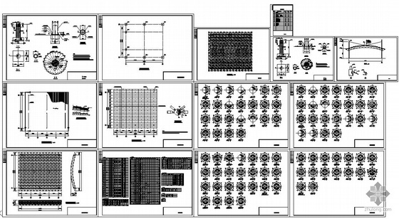 球场网架图纸资料下载-某企业露天球场网架结构设计图