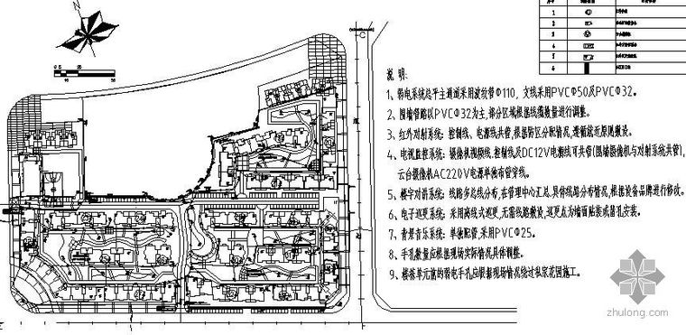 小区弱电CAD平面图纸资料下载-某小区弱电外网平面图