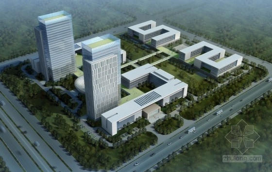 [安徽]26层企业办公楼建筑设计方案文本(含CAD、多媒体文件、两套方案)-办公区效果图 