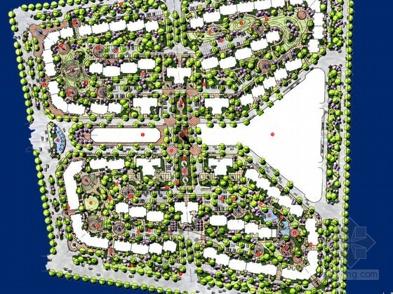 住宅区入口大门景观资料下载-住宅区景观概念规划