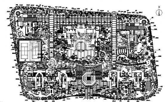 设计总平面图cad资料下载-居住区种植设计总平面图
