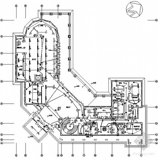 两层平顶办公楼图纸资料下载-某两层办公楼电气施工图