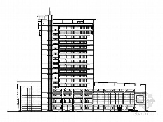 高层办公建筑布置图资料下载-某十七层高层办公建筑设计扩初图