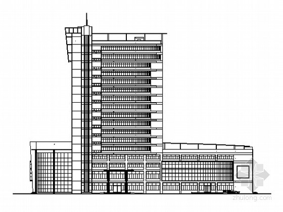 建筑设计图纸扩初资料下载-某十七层高层办公建筑设计扩初图