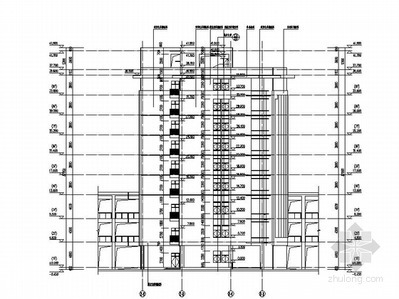 [徐州]某医院九层住院楼建筑施工图（含效果图）-图6