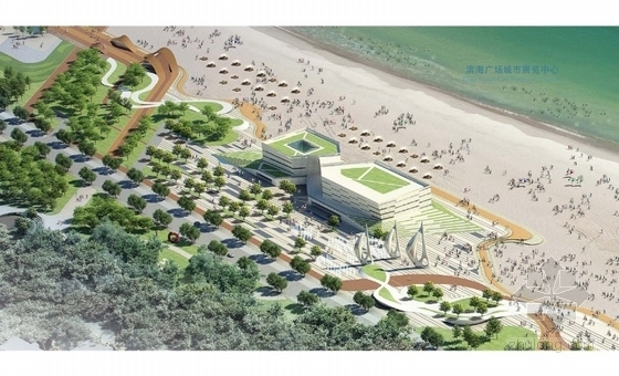 [山东]海滨城市生态景观设计规划方案-海滩效果图