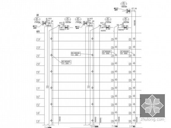 [浙江]行政商业办公楼空调通风及防排烟系统设计施工图（风冷热泵机组 多联式空调系统）-消防系统原理图