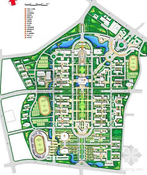 景观设计方案教学资料下载-湖北武汉大学新校区景观设计方案