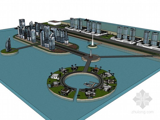地形空间城市规划资料下载-城市规划模型
