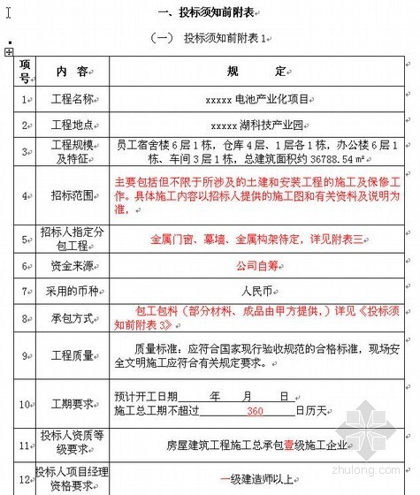 施工总承包单位对分包资料下载-广东某厂区项目总承包单位招标文件