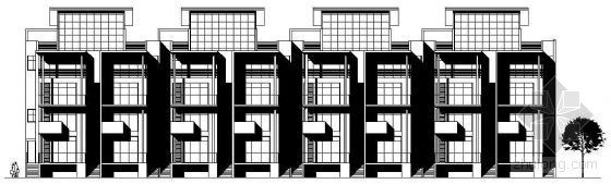 联排住宅图资料下载-[贵阳]某四层联排住宅建筑方案图（二）