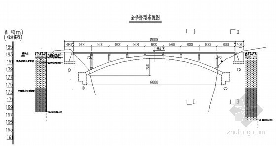 L型盖梁设计图纸资料下载-1-50m箱型拱桥全套设计图纸