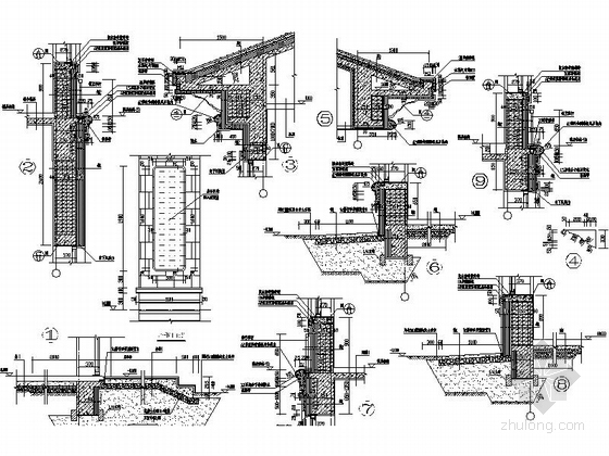 [吉林]两层西班牙风格会所建筑施工图（2014.5）-两层西班牙风格会所建筑大样图